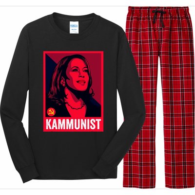 Anti Kamala Harris Kammunist Funny Election Long Sleeve Pajama Set