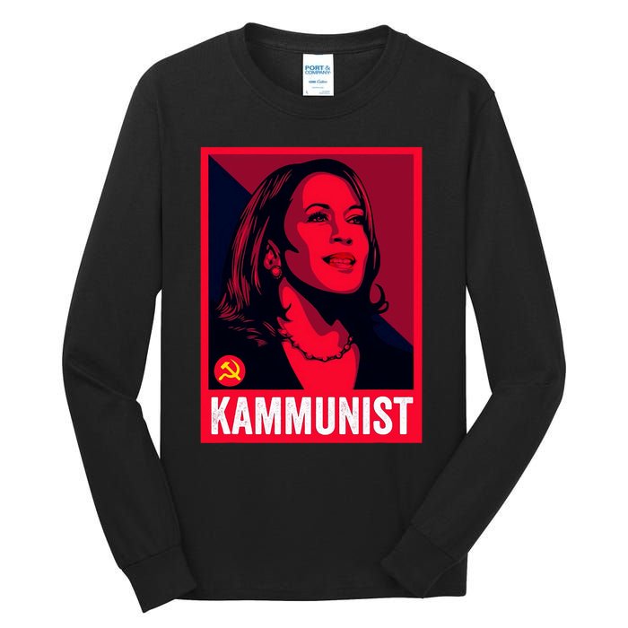 Anti Kamala Harris Kammunist Funny Election Tall Long Sleeve T-Shirt