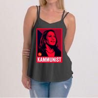 Anti Kamala Harris Kammunist Funny Election Women's Strappy Tank