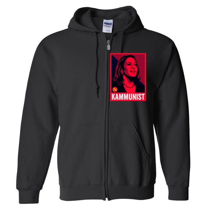 Anti Kamala Harris Kammunist Funny Election Full Zip Hoodie