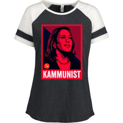 Anti Kamala Harris Kammunist Funny Election Enza Ladies Jersey Colorblock Tee