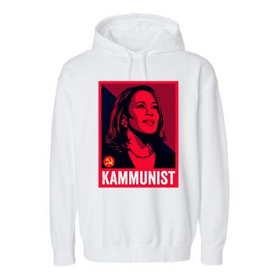 Anti Kamala Harris Kammunist Funny Election Garment-Dyed Fleece Hoodie