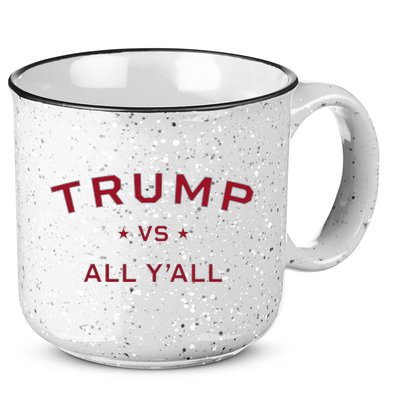 Anti Kamala Harris 24 Pro Trump 2024 Vs All Yall 15oz Campfire Ceramic Mug