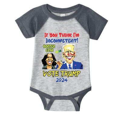 Anti Kamala Harris 2024 Border Czar Incompetent Vote Trump Infant Baby Jersey Bodysuit