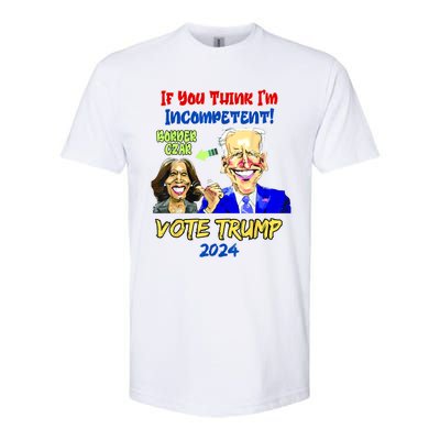 Anti Kamala Harris 2024 Border Czar Incompetent Vote Trump Softstyle® CVC T-Shirt