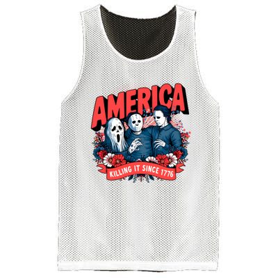 America Killing It Since 1776 Horror Characters Mesh Reversible Basketball Jersey Tank