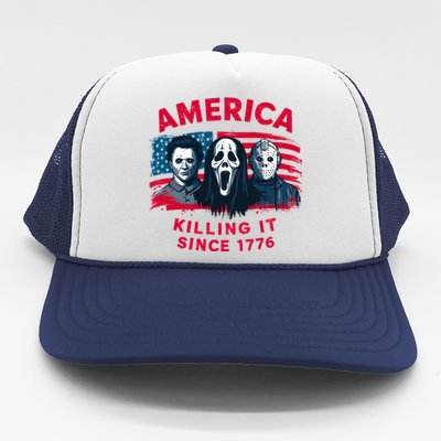 America Killing It Since 1776 Usa Flag Trucker Hat