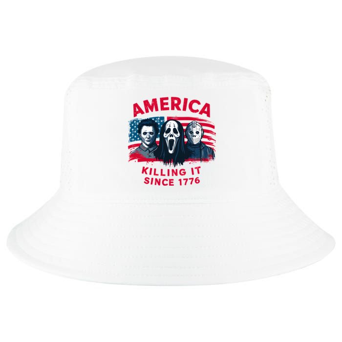 America Killing It Since 1776 Usa Flag Cool Comfort Performance Bucket Hat