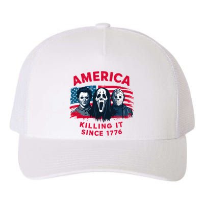 America Killing It Since 1776 Usa Flag Yupoong Adult 5-Panel Trucker Hat