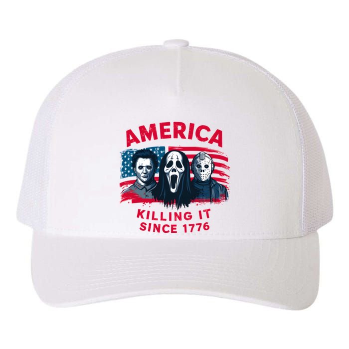 America Killing It Since 1776 Usa Flag Yupoong Adult 5-Panel Trucker Hat