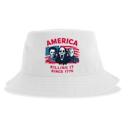 America Killing It Since 1776 Usa Flag Sustainable Bucket Hat