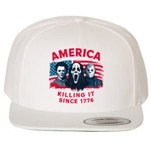 America Killing It Since 1776 Usa Flag Wool Snapback Cap