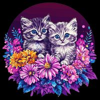 Adorable Kittens In Vibrant Floral Setting Impact Tech Backpack