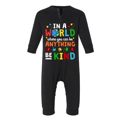 Autism Kindness Inspirational Be Kind Awareness Cute Gift Infant Fleece One Piece