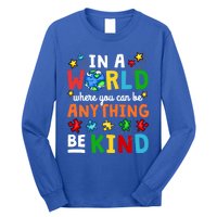 Autism Kindness Inspirational Be Kind Awareness Cute Gift Long Sleeve Shirt