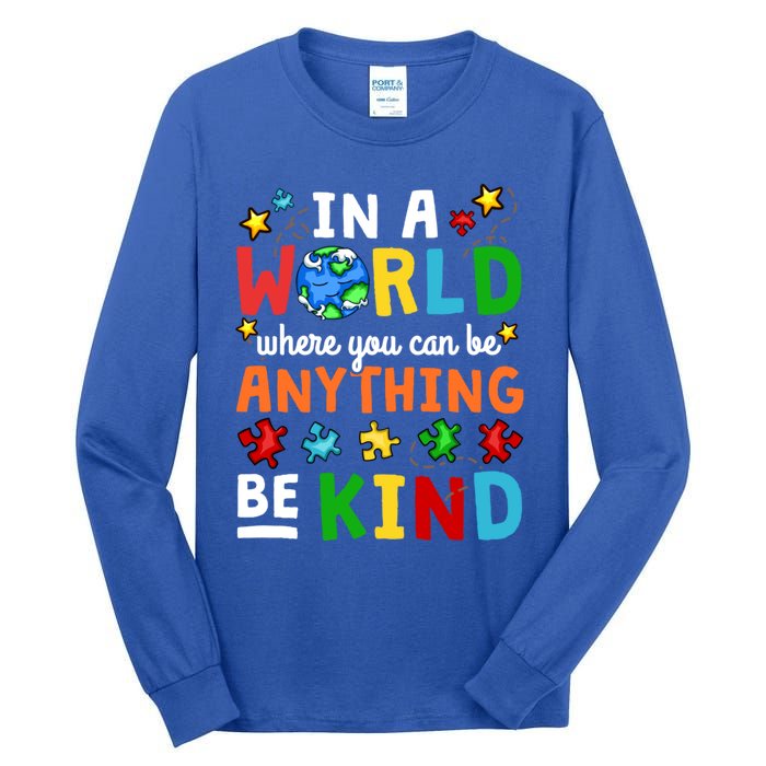 Autism Kindness Inspirational Be Kind Awareness Cute Gift Tall Long Sleeve T-Shirt