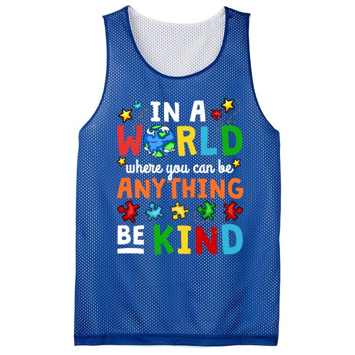 Autism Kindness Inspirational Be Kind Awareness Cute Gift Mesh Reversible Basketball Jersey Tank