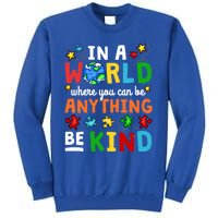 Autism Kindness Inspirational Be Kind Awareness Cute Gift Tall Sweatshirt