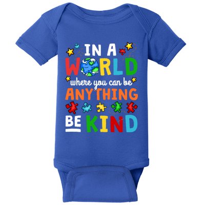 Autism Kindness Inspirational Be Kind Awareness Cute Gift Baby Bodysuit