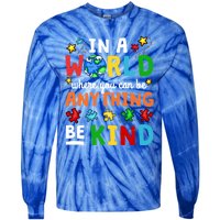 Autism Kindness Inspirational Be Kind Awareness Cute Gift Tie-Dye Long Sleeve Shirt