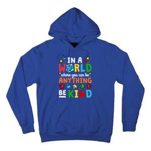 Autism Kindness Inspirational Be Kind Awareness Cute Gift Tall Hoodie