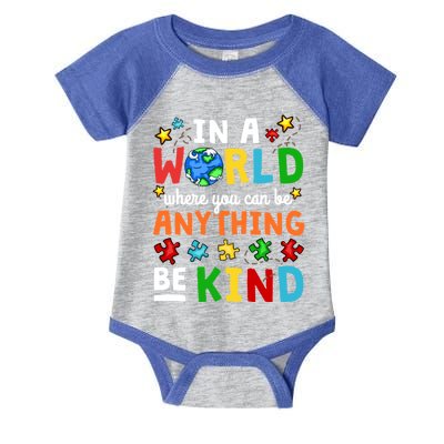 Autism Kindness Inspirational Be Kind Awareness Cute Gift Infant Baby Jersey Bodysuit