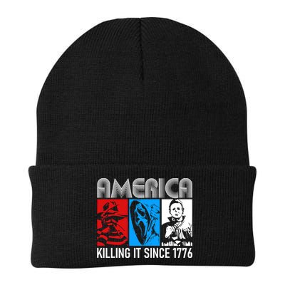 America Killing It Since 1776 Horror The Red White And Blue Beanie
