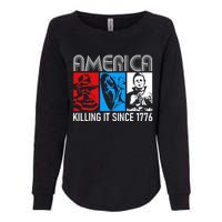 America Killing It Since 1776 Horror The Red White And Blue Womens California Wash Sweatshirt