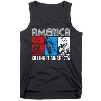 America Killing It Since 1776 Horror The Red White And Blue Tank Top