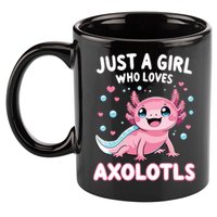 Axolotl Kawaii Just A Girl Who Loves Axolotls 11oz C Handle Ceramic Mug