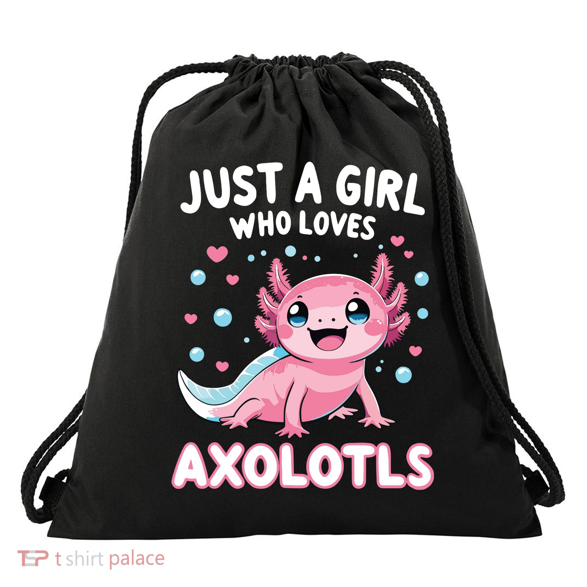 Axolotl Kawaii Just A Girl Who Loves Axolotls Drawstring Bag