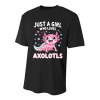 Axolotl Kawaii Just A Girl Who Loves Axolotls Youth Performance Sprint T-Shirt