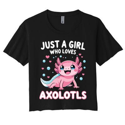 Axolotl Kawaii Just A Girl Who Loves Axolotls Crop Top