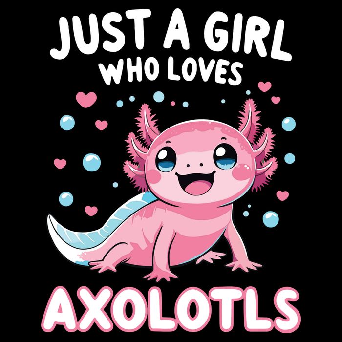 Axolotl Kawaii Just A Girl Who Loves Axolotls Cropped Pullover Crew
