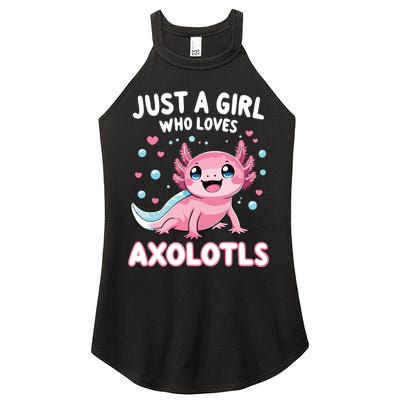 Axolotl Kawaii Just A Girl Who Loves Axolotls Women's Perfect Tri Rocker Tank