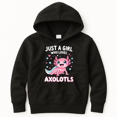 Axolotl Kawaii Just A Girl Who Loves Axolotls Kids Hoodie
