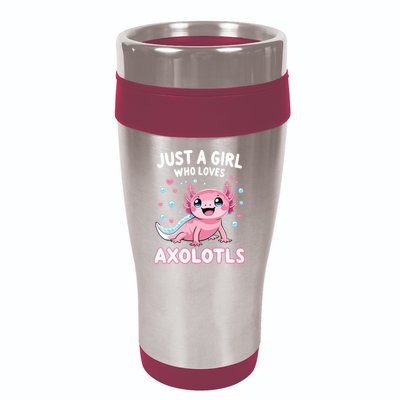 Axolotl Kawaii Just A Girl Who Loves Axolotls 16oz Travel Tumbler