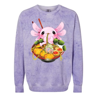 Axolotl Kawaii Japanese Food Colorblast Crewneck Sweatshirt