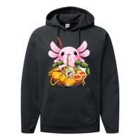 Axolotl Kawaii Japanese Food Performance Fleece Hoodie