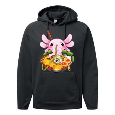 Axolotl Kawaii Japanese Food Performance Fleece Hoodie