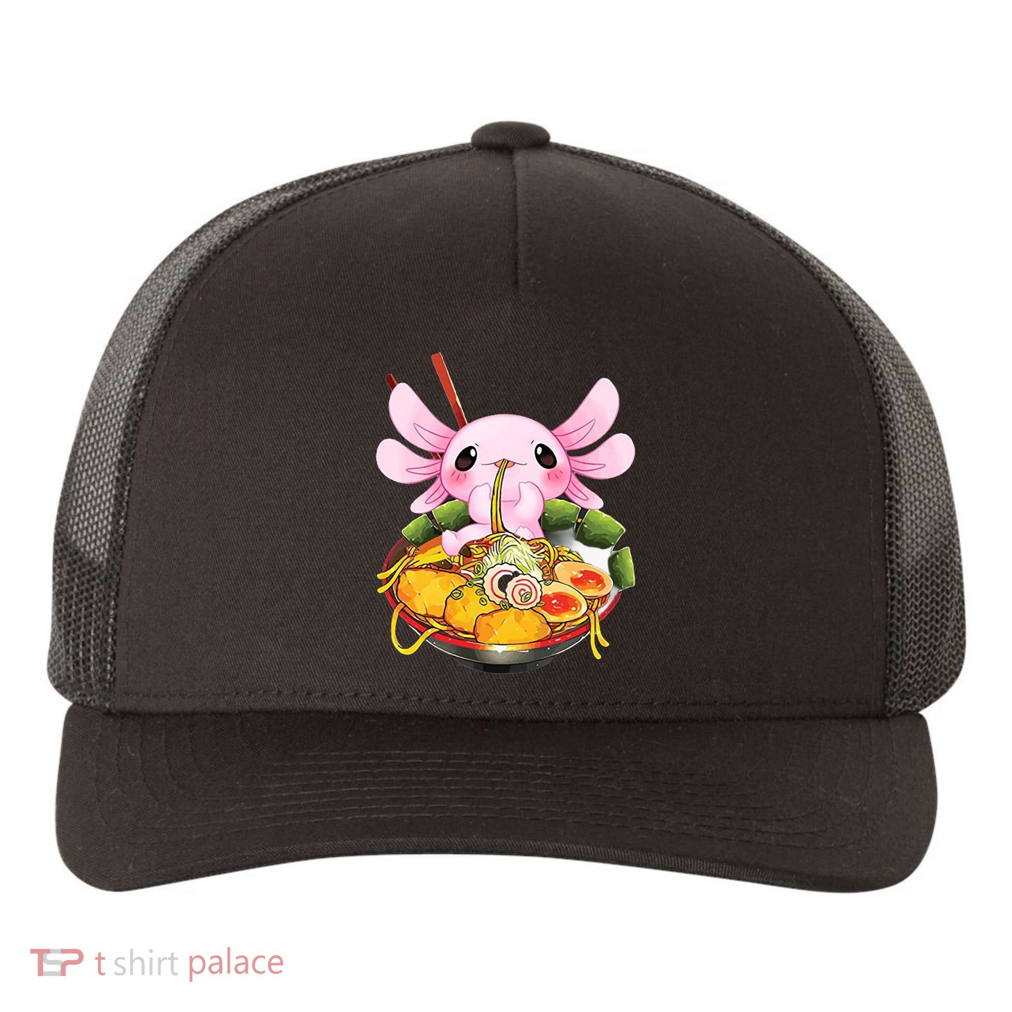 Axolotl Kawaii Japanese Food Yupoong Adult 5-Panel Trucker Hat