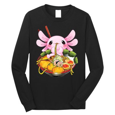 Axolotl Kawaii Japanese Food Long Sleeve Shirt