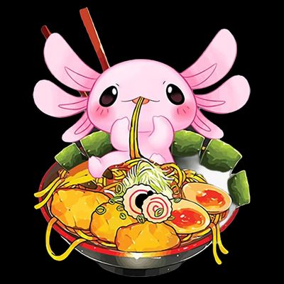 Axolotl Kawaii Japanese Food T-Shirt