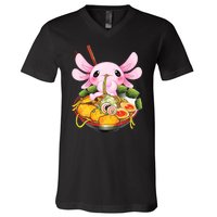 Axolotl Kawaii Japanese Food V-Neck T-Shirt