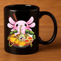 Axolotl Kawaii Japanese Food 11oz C Handle Ceramic Mug