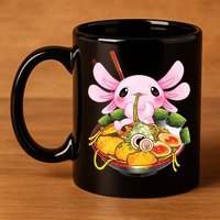 Axolotl Kawaii Japanese Food 11oz C Handle Ceramic Mug