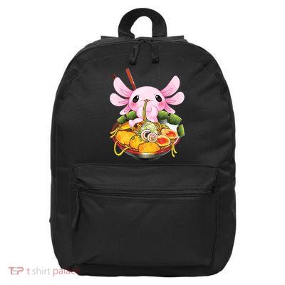 Axolotl Kawaii Japanese Food 16 in Basic Backpack