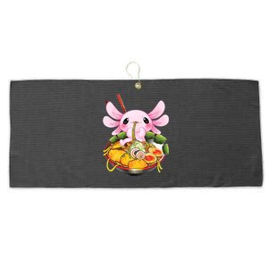 Axolotl Kawaii Japanese Food Large Microfiber Waffle Golf Towel