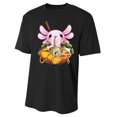 Axolotl Kawaii Japanese Food Performance Sprint T-Shirt