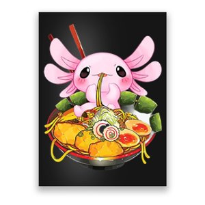 Axolotl Kawaii Japanese Food Poster